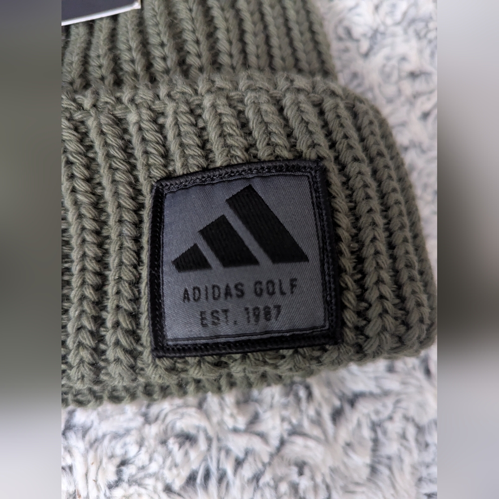 Adidas Golf Olive Beanie Sz: OS NWT - Picture 2 of 2